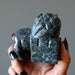 green and black stone foo dog