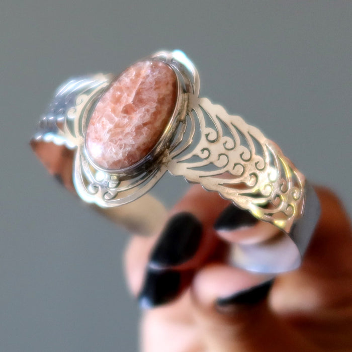 sunstone cuff bracelet