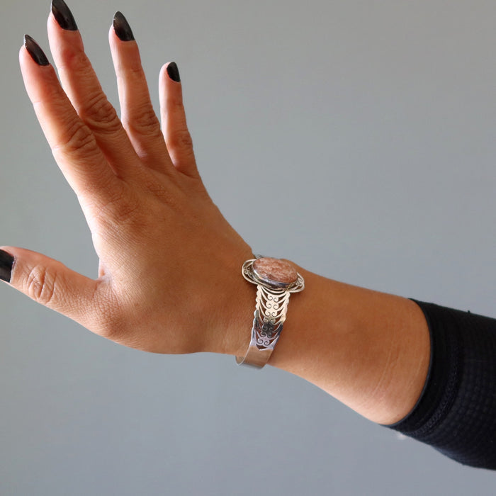 sunstone cuff bracelet