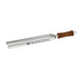 Tuning fork with wooden handle on a white background