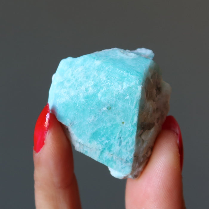 Throat Chakra Set Amazonite Caribbean Blue Calcite Stone