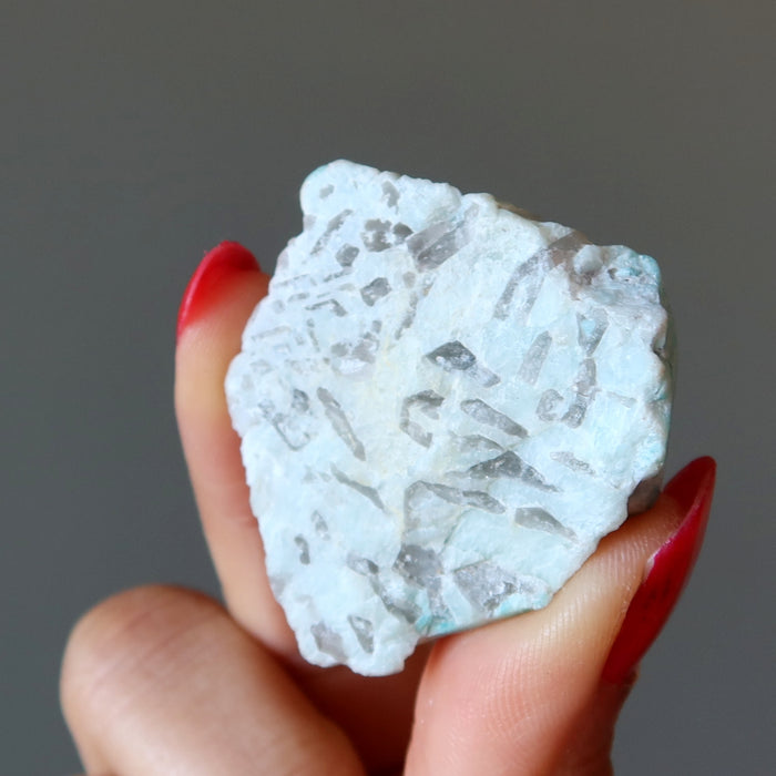 Throat Chakra Set Amazonite Caribbean Blue Calcite Stone