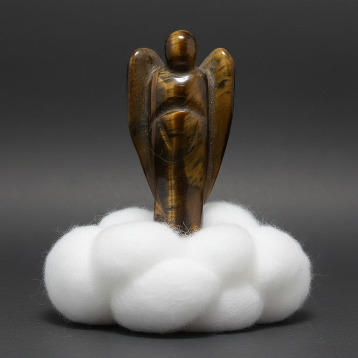 Tigers Eye Angel Good Energy Guardian Crystal