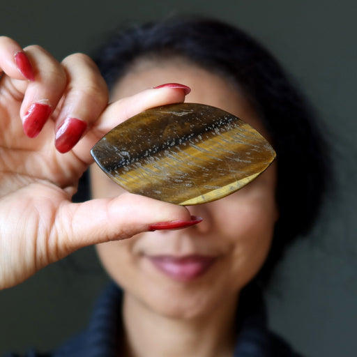 golden tigers eye third eye slab