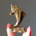 tigers eye dolphin figurine