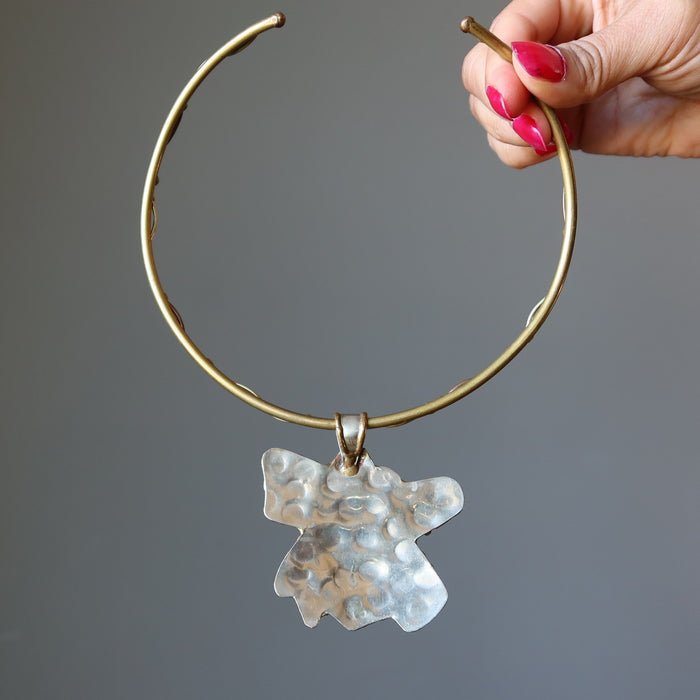 Tigers Eye Necklace Roaring Golden Goddess Choker