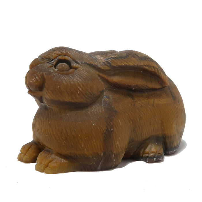 Tigers Eye Rabbit Exquisite Bunny Carving Animal Art