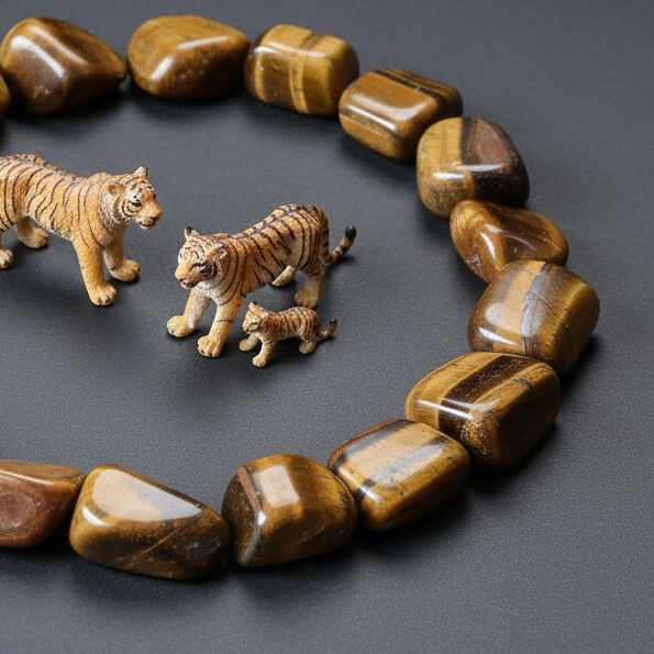 Tigers Eye Tumbled Stone Golden Guardian