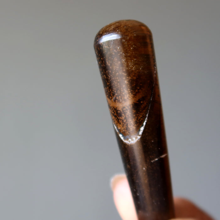 Tigers Eye Massage Wand Golden Brown Stone