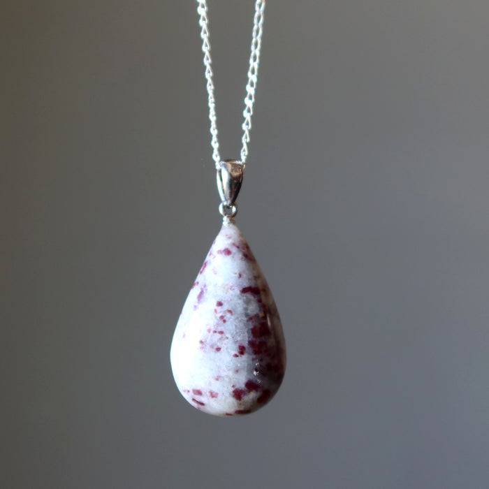 Red Tourmaline Necklace Hopeful Romantic Sterling Silver