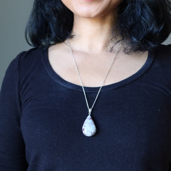 Red Tourmaline Necklace Hopeful Romantic Sterling Silver