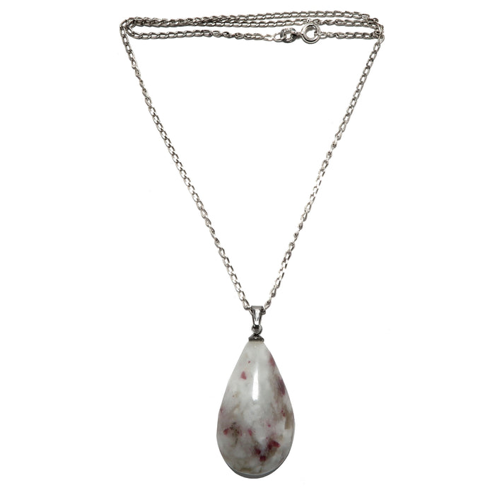 Red Tourmaline Necklace Hopeful Romantic Sterling Silver