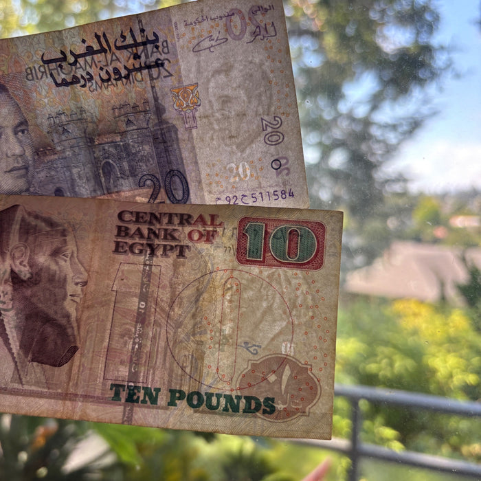 Banknote Lot Exotic Middle East North African Qatar Egypt Watermark UV Verified