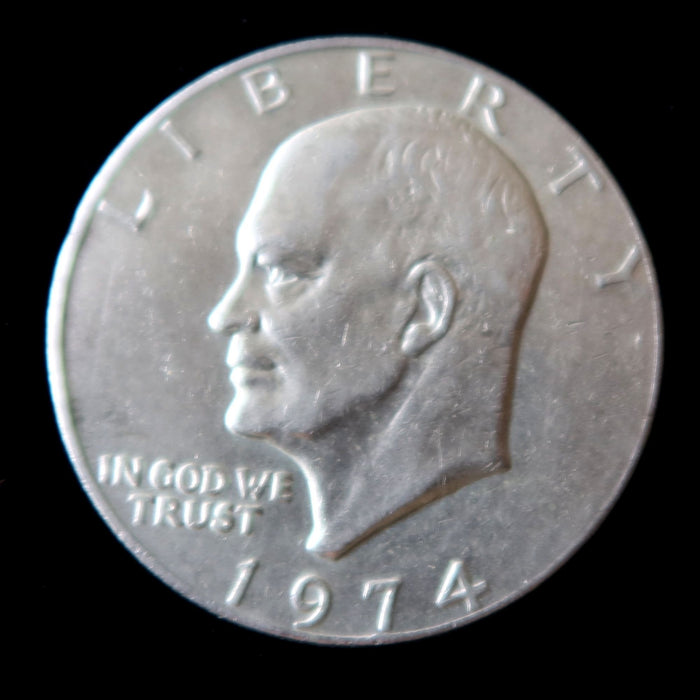 1974 Eisenhower Dollar Coin Philadelphia $1 IKE Moon Eagle Vintage Apollo 11