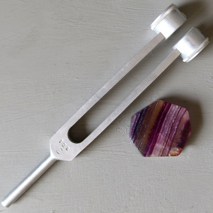 Purple Fluorite Crystal Tuning Fork Vibrational Set