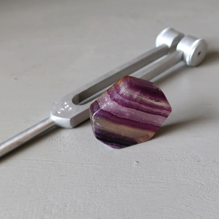 Purple Fluorite Crystal Tuning Fork Vibrational Set