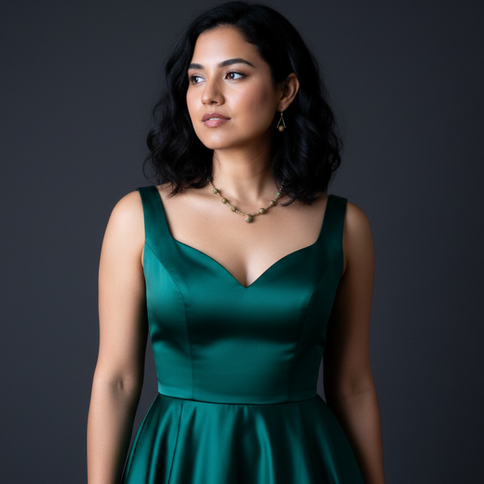 Unakite Necklace Dreamer Designer Stone Beaded Brass