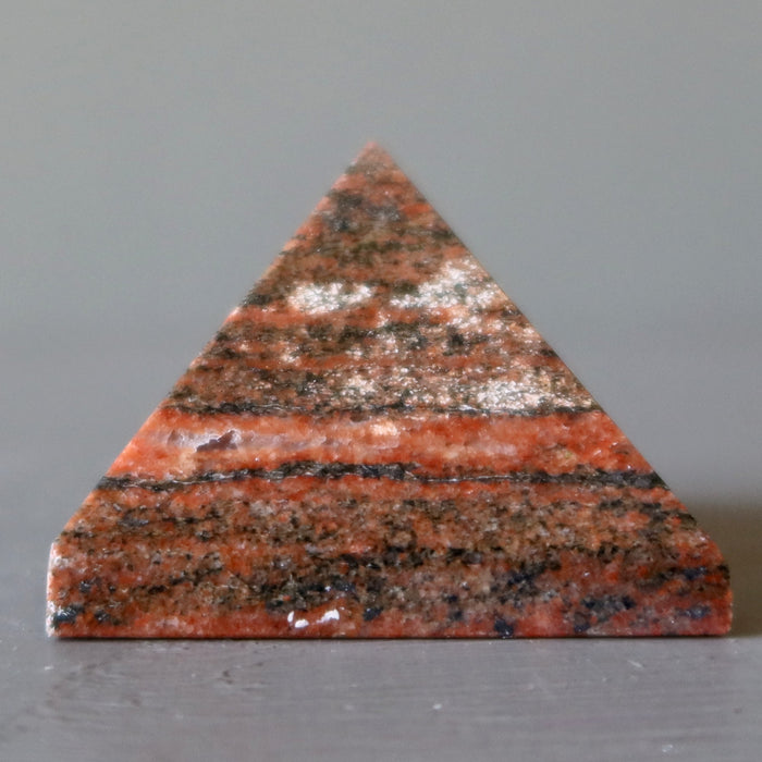 orange unakite pyramid
