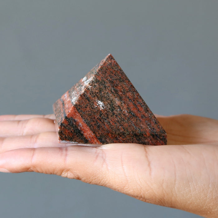 orange unakite pyramid