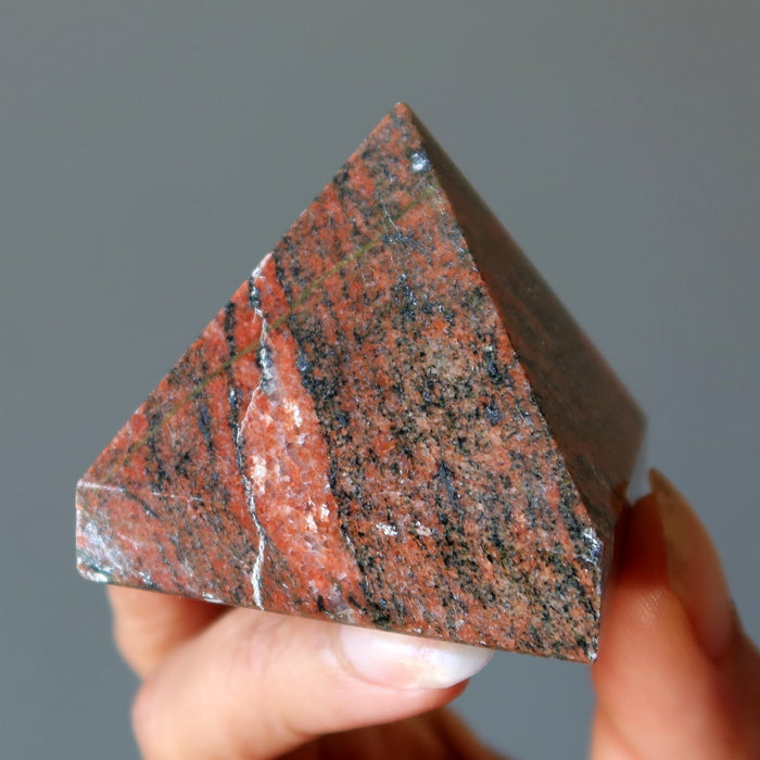 orange unakite pyramid