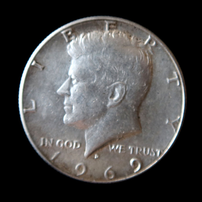 1969-D Kennedy Half Dollar 40% Silver US Mint State 50c Coin Vintage Denver