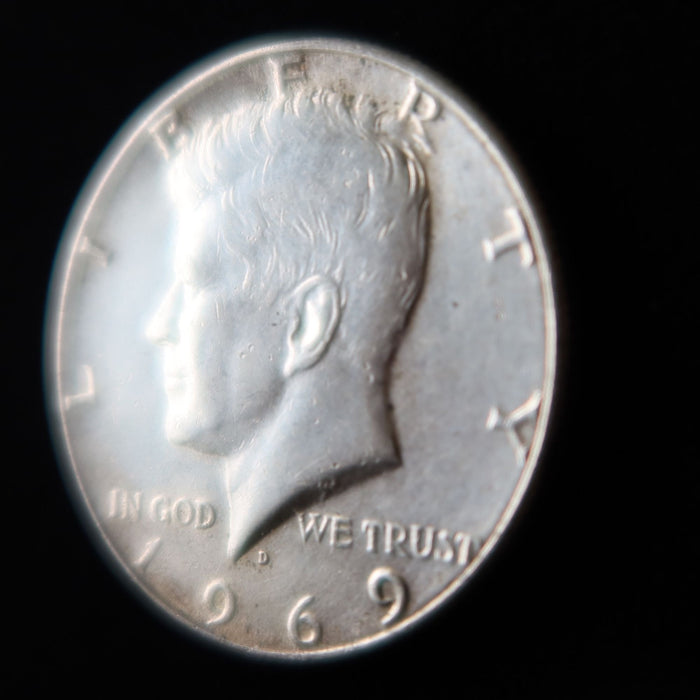 1969-D Kennedy Half Dollar 40% Silver US Mint State 50c Coin Vintage Denver