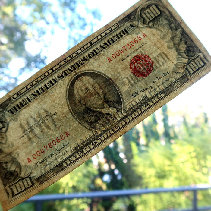 Vintage 1966 $100 Legal Tender Note Red Seal Fr. 1550 Granahan-Fowler Small Size
