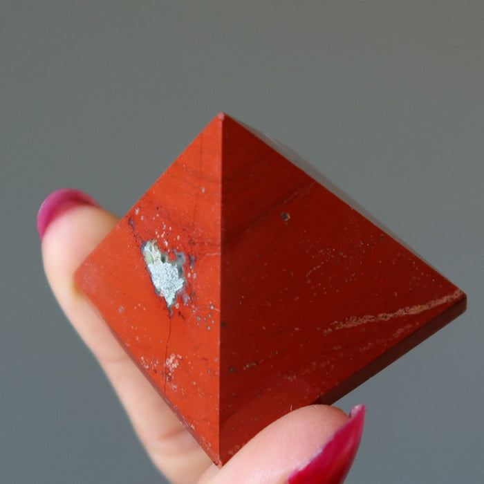 Crystal Pyramid Set Red Jasper & Golden Brown Tigers Eye