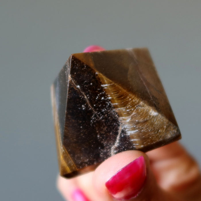 Crystal Pyramid Set Red Jasper & Golden Brown Tigers Eye