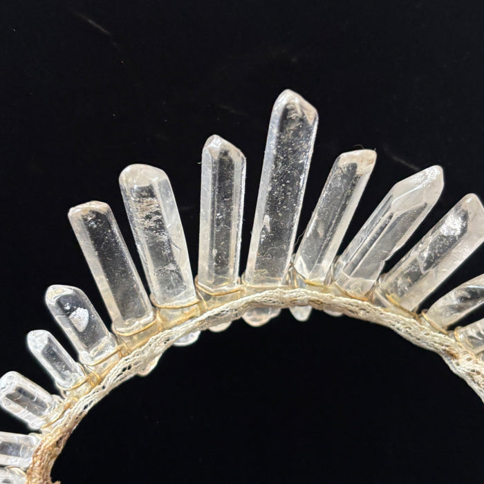 Clear Quartz Crystal Crown Tiara Boho Headband