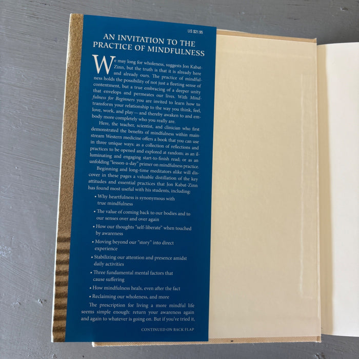 Mindfulness for Beginners Hardcover Book Meditations w/ CD