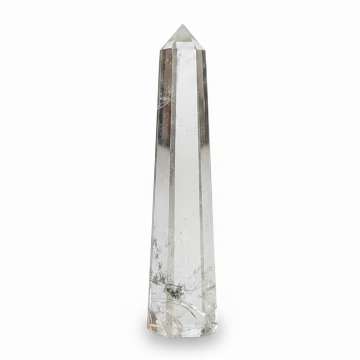 Chlorite Quartz Wand Clear Rainbow Tower Phantom Crystal