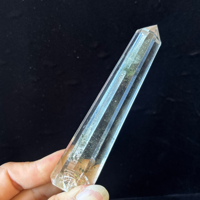 Chlorite Quartz Wand Clear Rainbow Tower Phantom Crystal