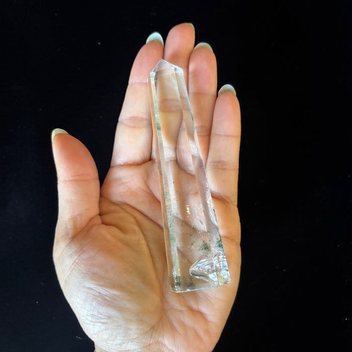 Chlorite Quartz Wand Clear Rainbow Tower Phantom Crystal