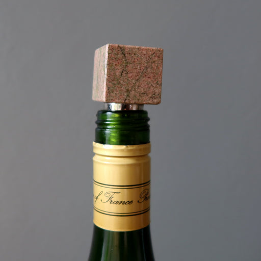 unakite block wine stopper