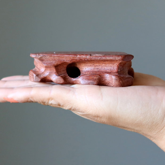 Wood Charger Rosewood Display Stand for Clusters Stones