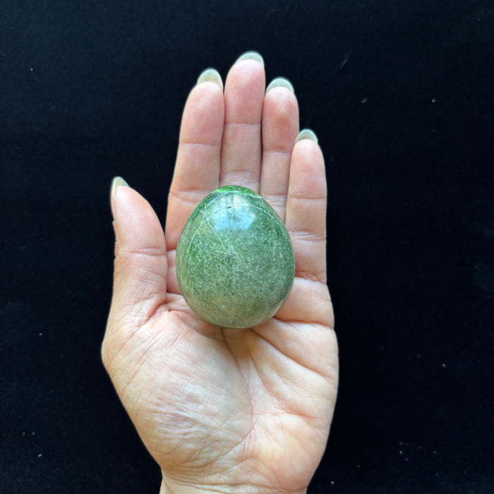 Chrome Diopside Egg Green Crystal Mineral Meditating