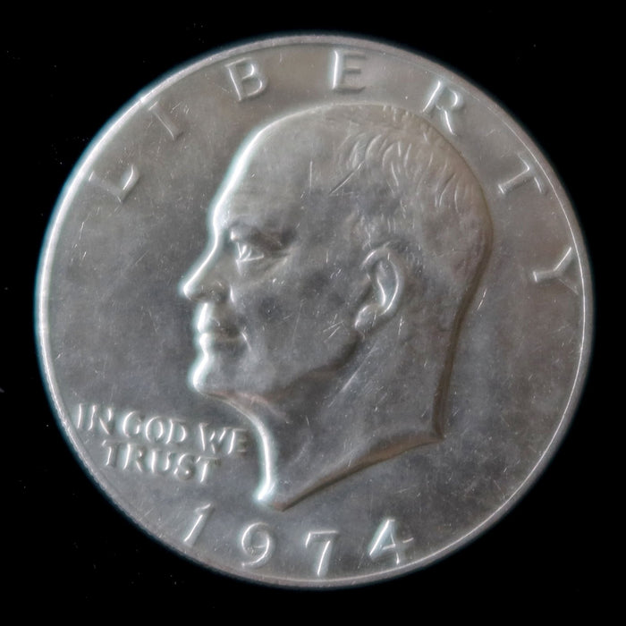 Vintage 1974 Silver Dollar Coin Eisenhower Philadelphia Moon Eagle Apollo 11