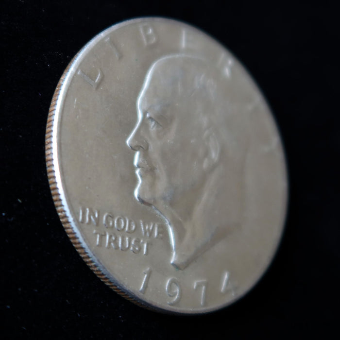 Vintage 1974 Silver Dollar Coin Eisenhower Philadelphia Moon Eagle Apollo 11