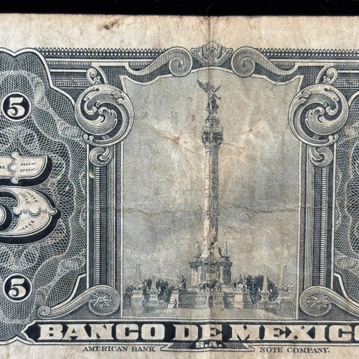 Vintage Banknote Lot Mexico 5, 5000 Pesos War Heroes Angel Independencia Set