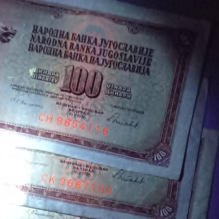 Vintage Banknote 1978-86 Yugoslavia Dinar 100 500 1K Tesla Peace Socialist Currency 8pc Set