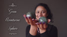 video of green aventurine spheres