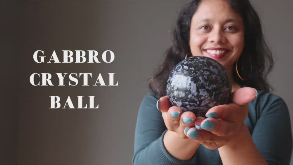 Indigo Merlinite Gabbro Sphere video