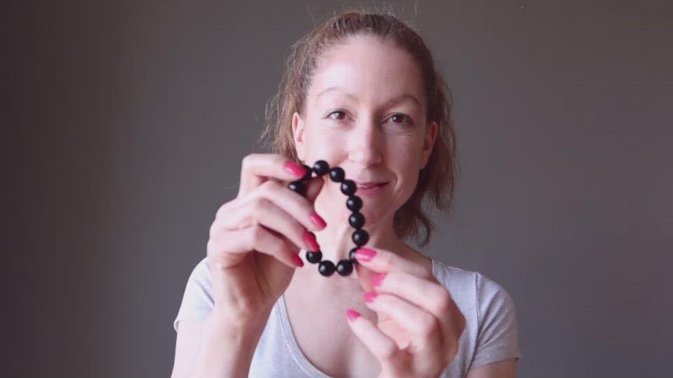 video on black obsidian bracelet