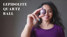 video on quartz lepidolite sphere