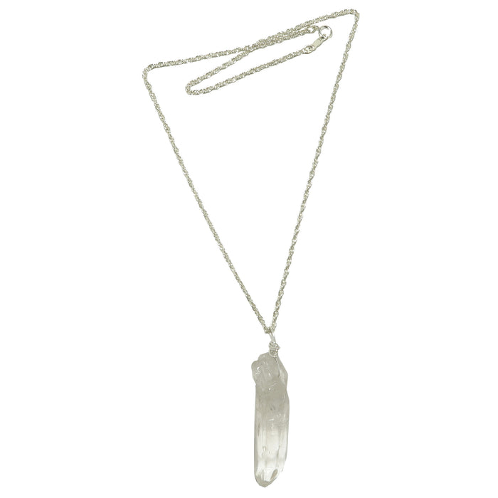 clear quartz sterling silver necklace

