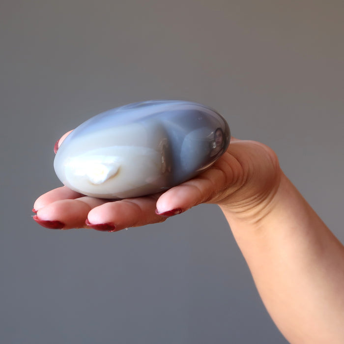 blue lace agate heart