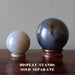 blue lace agate spheres on ball stands