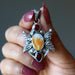 agate and garnet sterling silver pendant