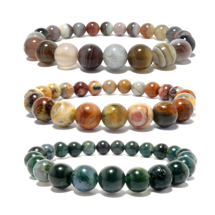 Agate Bracelet Set
